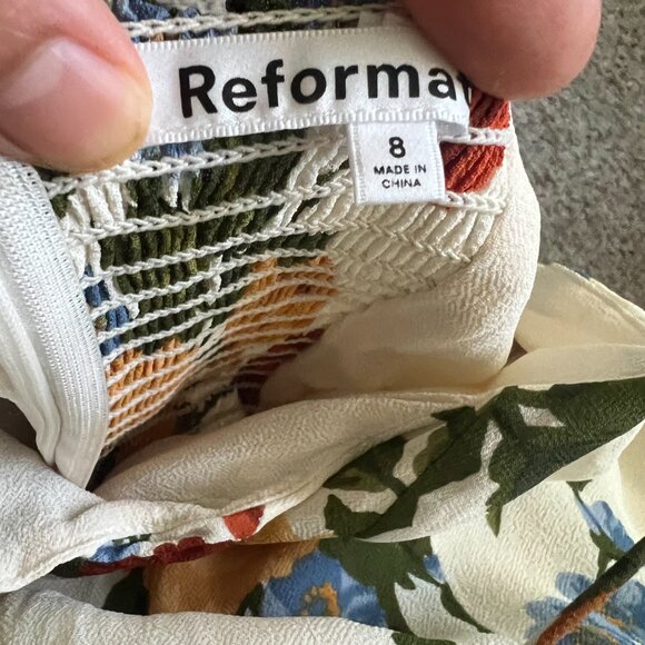 Reformation white floral dress - Size 8 - Picture 4 of 4